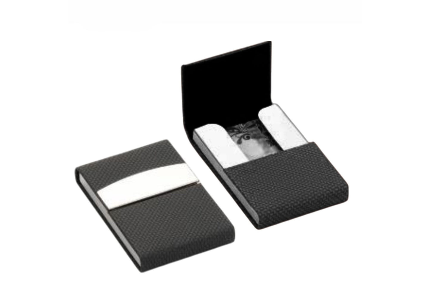 Textura Black Leather Card Holder OCRCH008