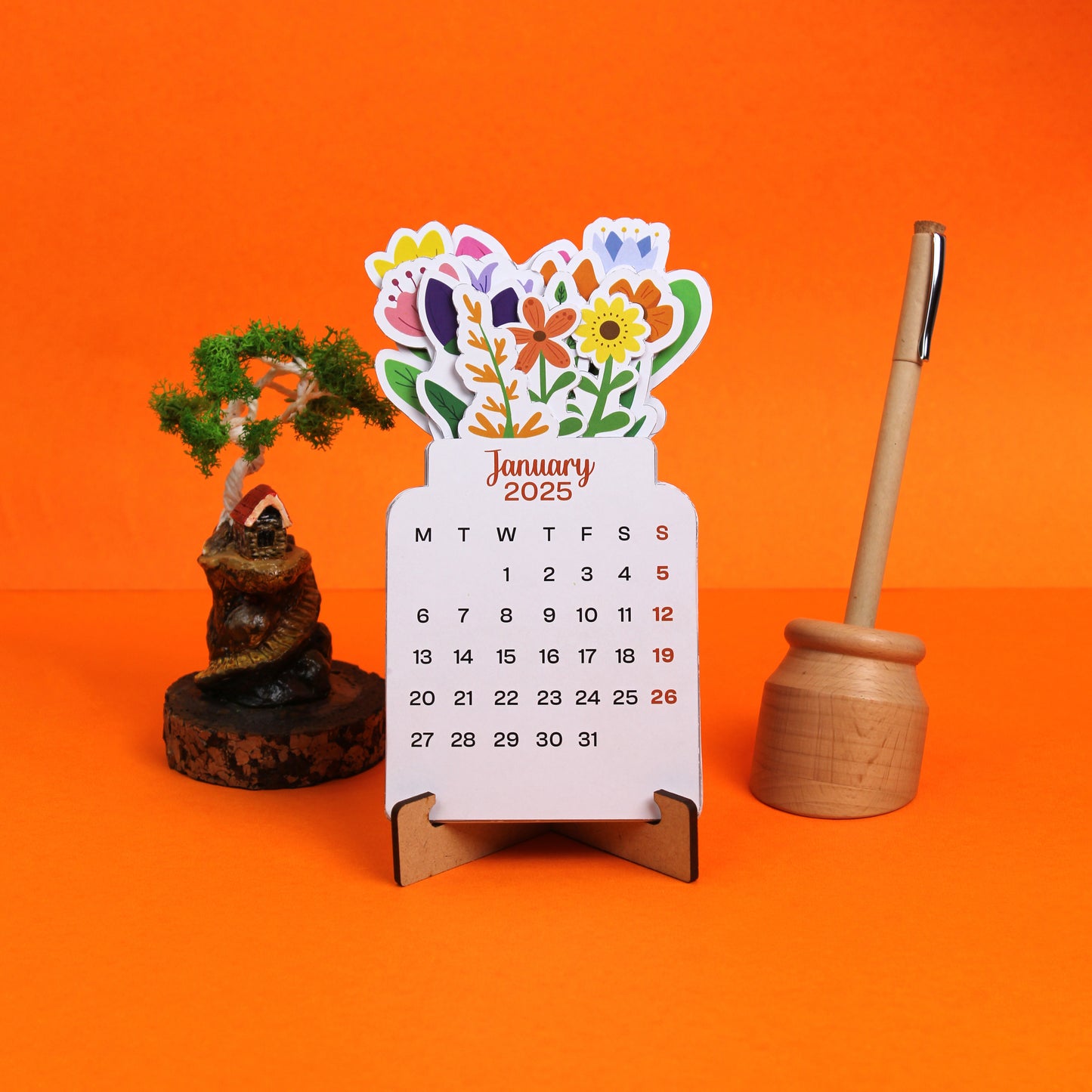 Blossom Aura Desk Calendar – MDF Edition OCREC001