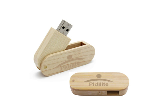 EcoWood Swivel USB Drive – Natural OCRP003