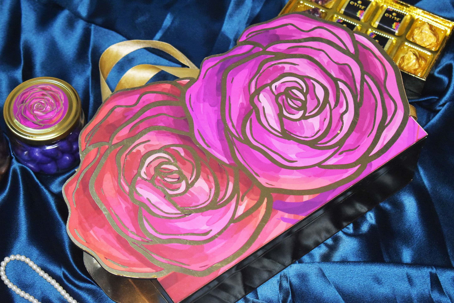 Premium Pink Floral Box Luxury Hamper OFH012