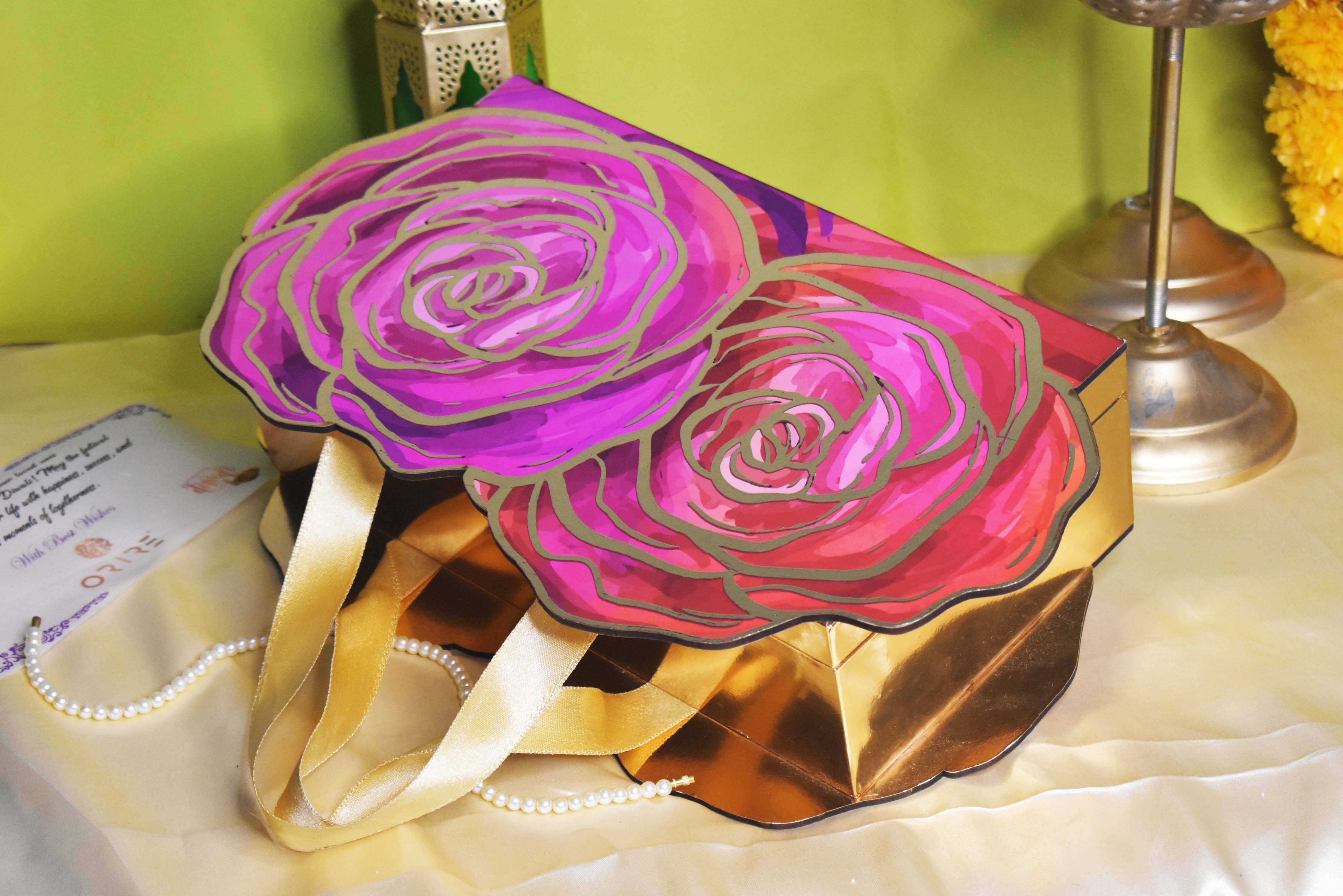 Premium Pink Floral Box Luxury Hamper OFH012